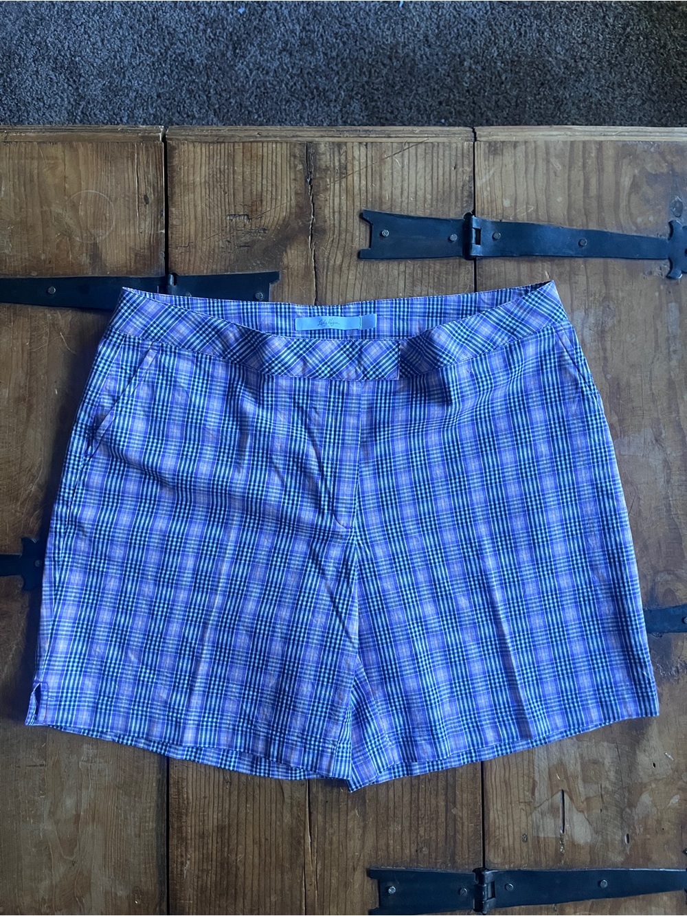 Lady Hagen Lavender Plaid Shorts